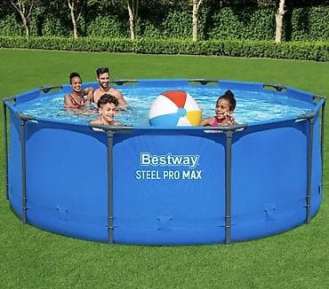 Спорт жана эс алуу: Бассейн каркасный Bestway Steel Pro MAX - Форма: круглый - Размер — 4