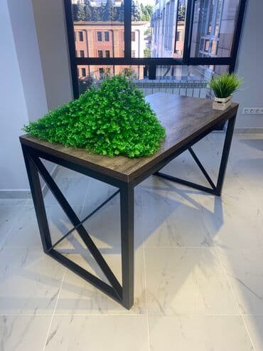 офисные столы бу: Стол лофт для офиса 
Длина 1.20 
Ширина 60
Высота 75 — 4