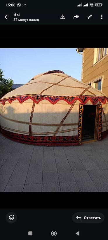 Юрта традиционная киргизская, разборная, с полной внутренней отделкой