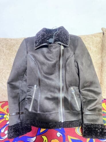 женские брючные костюмы бишкек: Женская дублёнка-пилот, тёплая и стильная. - Цвет: тёмно‑коричневый — 1