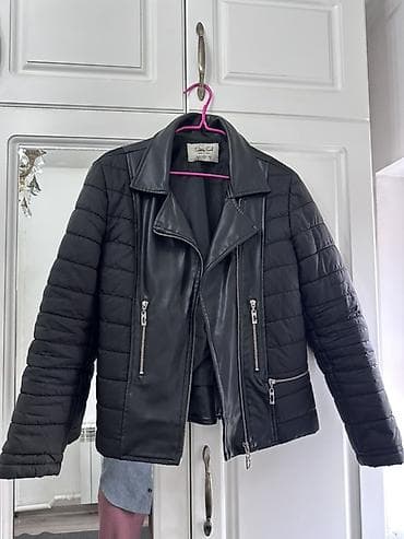 Пальто, Тренчкот, Осень-весна, Экокожа, Длинная модель, С поясом, M