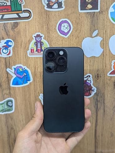 ipone 8plus: IPhone 14 Pro, Б/у, 128 ГБ, Black Titanium, Защитное стекло, 78 % — 1