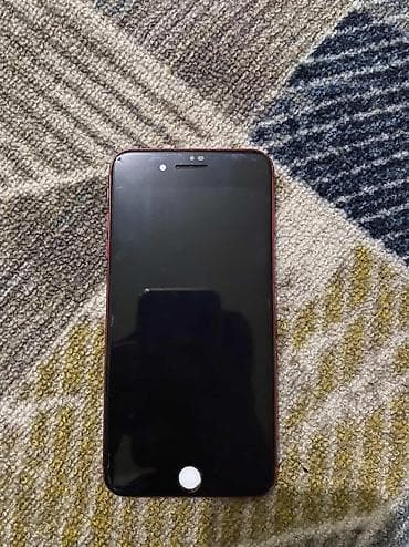 IPhone 7 Plus, Б/у, 128 ГБ, Красный, Защитное стекло, 100 %