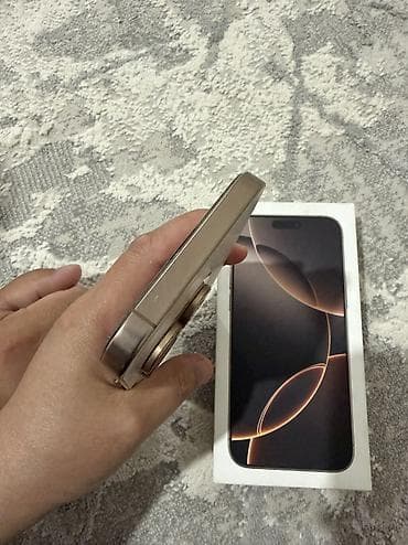 монитор мак: IPhone 16 Pro Max, Б/у, 512 ГБ, Desert Titanium, Чехол, Защитное стекло, Коробка, 90 % — 6