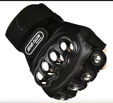 окко спорт: Перчатки для мото/велоспорта с защитой костяшек (половинные, без — 1
