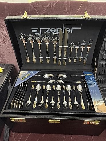 zepter набор ножей цена: Набор столовых приборов Zepter в подарочном чемодане с кодовыми — 3