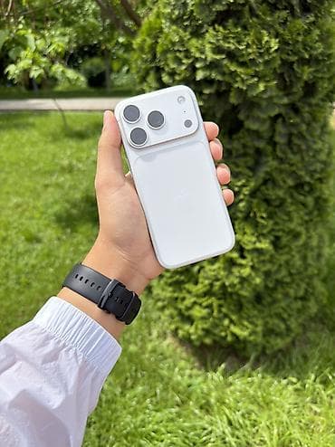 IPhone 17 Pro, Новый, 1 ТБ, Серебристый, Защитное стекло, Зарядное устройство, Чехол, В рассрочку, 100 %