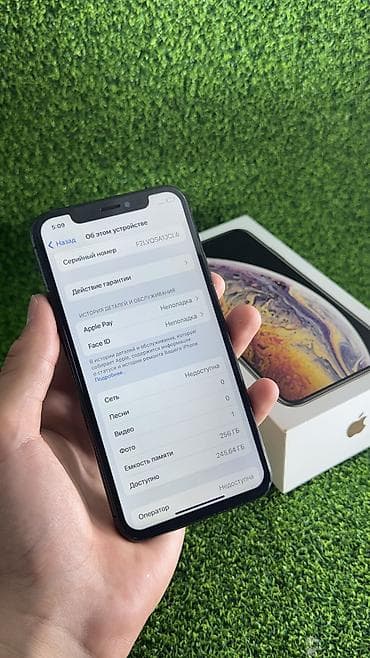 iphone cable: IPhone Xs, Б/у, 64 ГБ, Черный, Защитное стекло, Чехол, 100 % — 5