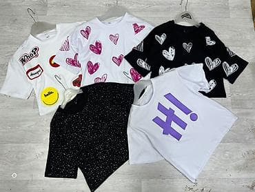 футболка топ: Женские укороченные футболки с принтами. ✅ размер (7-12) лет ✅ ткан — 1