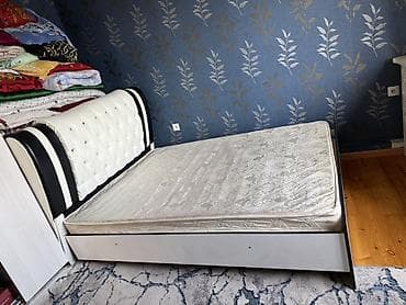 Промышленная химия: Спальный гарнитур, Двуспальная кровать, цвет - Белый — 2