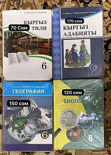 Китептер жана журналдар: Учебники для 6 класса (КР). Комплекты по отдельным предметам: - — 1