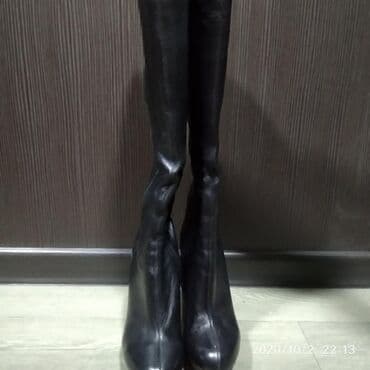 сапоги из натурального меха и кожи: Сапоги, 40, Anna Lucci, Новый, цвет - Черный, Самовывоз, Бесплатная доставка — 1