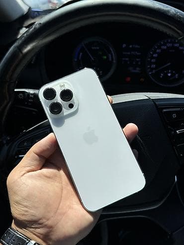 IPhone 14 Pro Max, Б/у, 256 ГБ, Серебристый, Защитное стекло, Чехол, 100 %