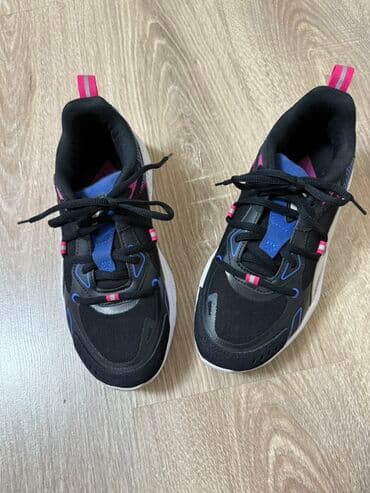 nike react: Стильные кроссовки Puma "TRC Blaze" в черном цвете с синими и розовыми — 2