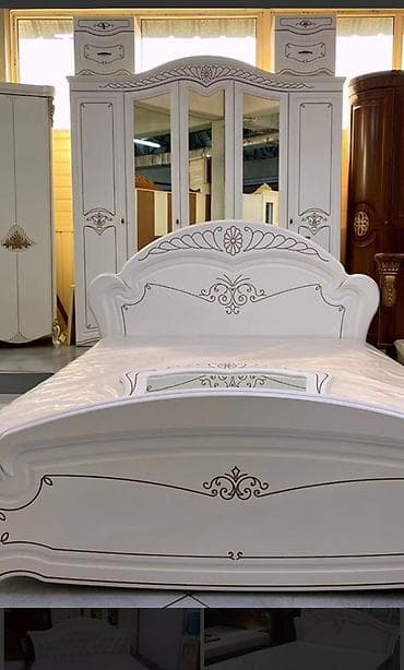 мебел спальный: Спальный гарнитур в классическом стиле. Состав: - Кровать с фигурным — 1