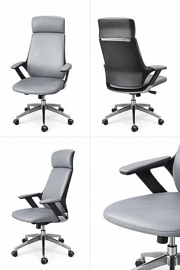 Офисные кресла: Офисное кресло, Новый, С колесиками, цвет - Черный, Экокожа, Платная доставка — 10