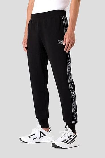 active 2: Мужские спортивные брюки EA7 Emporio Armani - Цвет: черный - Дизайн — 1