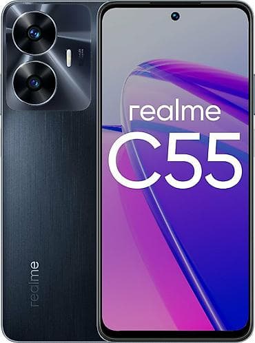 Realme C55, Б/у, 256 ГБ, цвет - Черный, 2 SIM