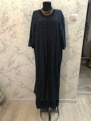 стильные модные платья больших размеров: Вечернее платье, Классическое, Длинная модель, С рукавами, 8XL, 7XL, 9XL — 3