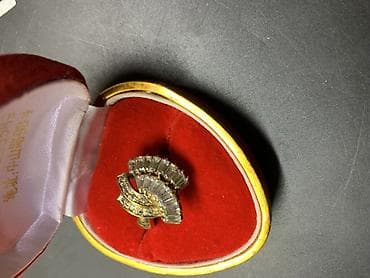 Кольцо, Коктейльное, Женские, Фианит, Б/у