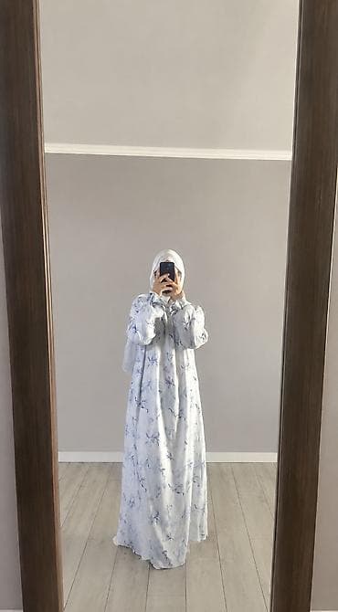 пышные платья: Длинное женское платье в свободном крое - Фасон: свободное макси, с — 1