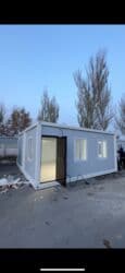 продаю дом расрочку: Модульный контейнер серого цвета с белой отделкой. Оснащен дверью и — 21