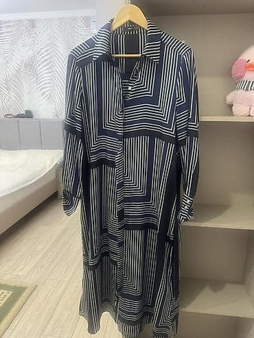 платье mango: Повседневное платье, Длинная модель, Вискоза, Платье-рубашка, L — 2