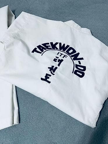 Добок для тхэквондо ITF - Комплект: куртка и брюки. - Белый цвет