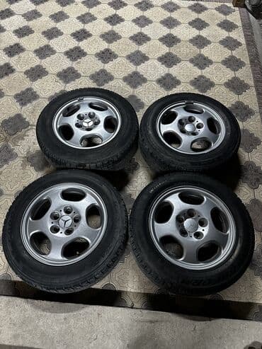 зимние шины бишкек цены: Колеса в сборе R 16, Зима, Б/у, Комплект, Легковые, отверстий - 5 — 1