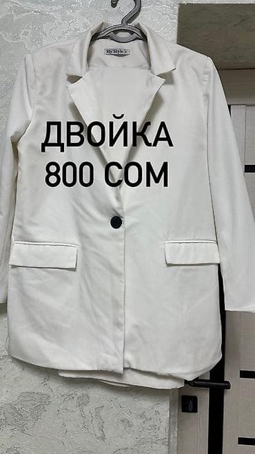 тренч мужской бишкек: Два изделия одежды. 1) Тренч-пальто женское, фиолетовое - Двубортная — 7