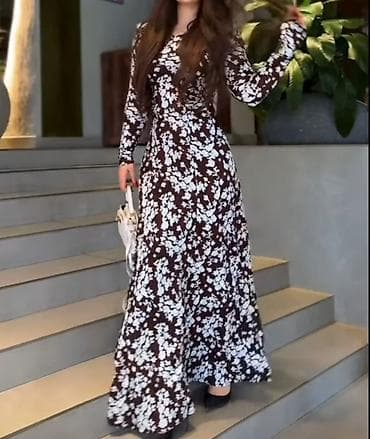 платье сарафан: Новое Платье,не подошёл размер макси с цветочным принтом - Длина — 1