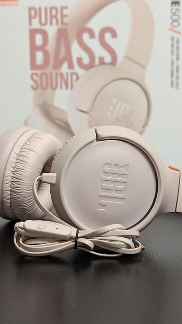 Беспроводные полноразмерные наушники: Проводные накладные наушники, JBL, Новый, цвет - Розовый — 6