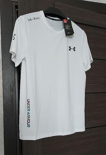 Футболки: Мужская футболка, S, M, Under Armour, Новый, цвет - Белый, Самовывоз — 1