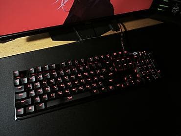 клавиатуры механическая: Клавиатура, HyperX, Механическая, Проводное подключение, Размер: 100% — 2
