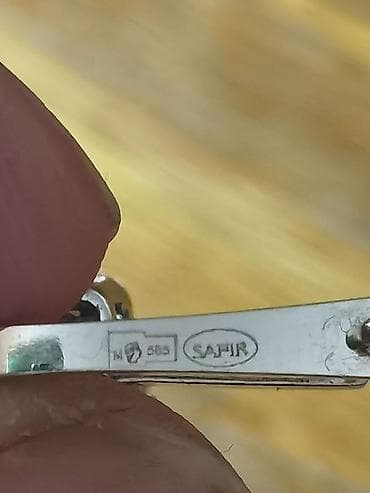 золото с бриллиантом: Бриллиантовый комплект, серьги и кольцо, белое золото 585 проба — 6