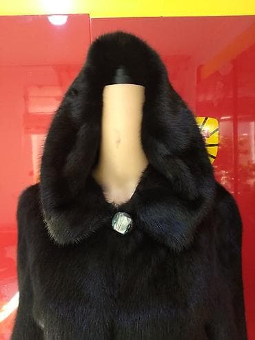 Прокат одежды: Шуба норка, длинная, с капюшоном. 46 размер. Длина по спинке 105 см — 3