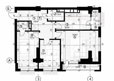 emark residens: 3 комнаты, 101 м², Элитка, 12 этаж, Готовая ПСО (под самоотделку) — 5