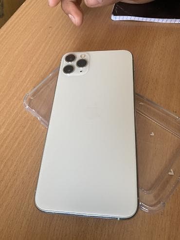 Мобильные телефоны и аксессуары: IPhone 11 Pro Max, Б/у, 256 ГБ, Белый, Зарядное устройство, Чехол, Кабель, 75 % — 3