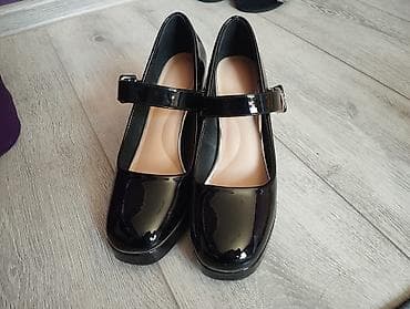 кожаные бу: Лаковые туфли Mary Jane, чёрные - Материал верха: глянцевая лаковая — 3