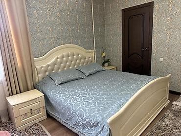 Спальные гарнитуры: Спальный гарнитур, Б/у, Двуспальная кровать, Шкаф, Комод, цвет - Бежевый — 1