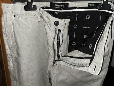 холодок брюки: Мужские лён брюки-чино Climber by Cuno - Модель: Chino Relaxed Fit — 2