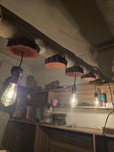 двери бишкеке: Люстра из дерева Подвесной светильник в стиле лофт/рустик из массива — 6