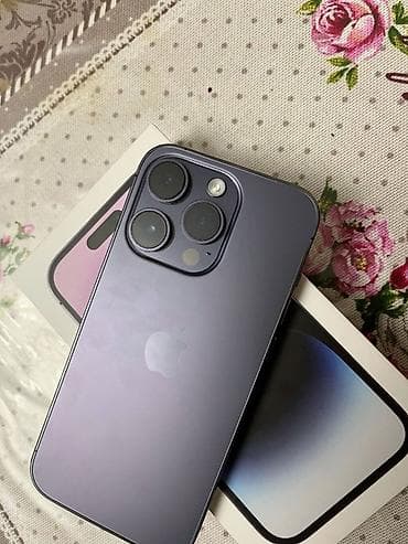 IPhone 14 Pro, Б/у, 256 ГБ, Deep Purple, Коробка, 88 %