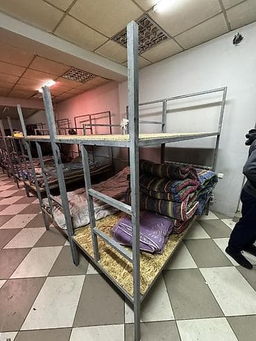Ремонт и строительство: Металлическая двухъярусная кровать/каркас с настилами из ОСБ - — 2