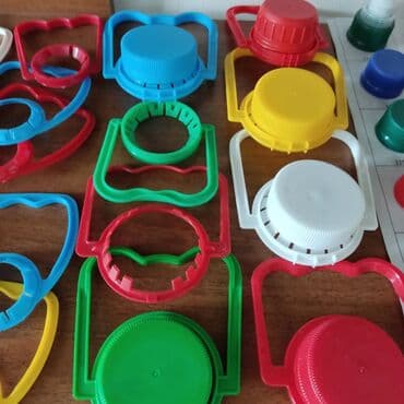 Дизайн, долборлоо: Крышки для пэт-бутылок и для 5-10 литровых бутылей. Для горловин — 3