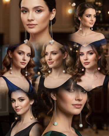 Комплекты серьги с браслетами ручная работа