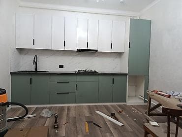 Кухонный гарнитур, цвет - Зеленый