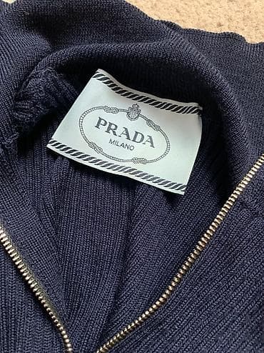 prada оригинал: Платье PRADA ОРИГИНАЛ Необычное платье верх темно синий низ черный — 6