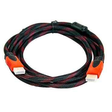 переходник вга hdmi: HDMI кабель, плетёная оплётка (чёрно‑красная), разъёмы HDMI–HDMI (Type — 2
