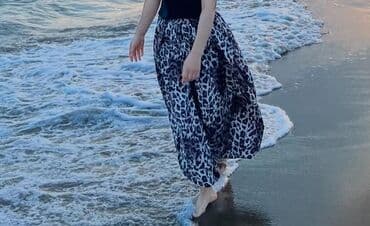 теннисный юбка: Юбка, Модель юбки: Пышная, Миди, Шифон, По талии — 1